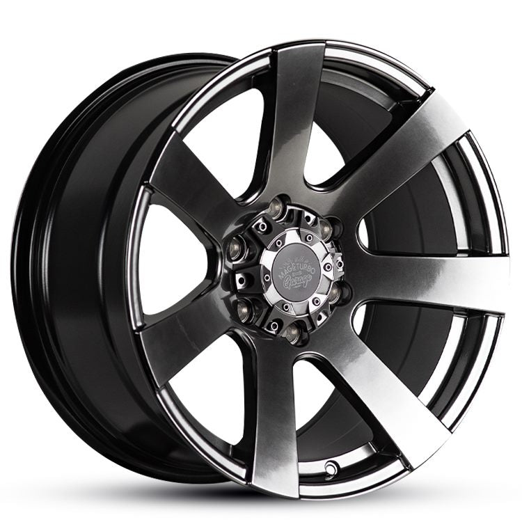 20X9.5 MTG BOSS HYPER BLACK WITH ALL TERRAIN TYRES - SET OF 4
