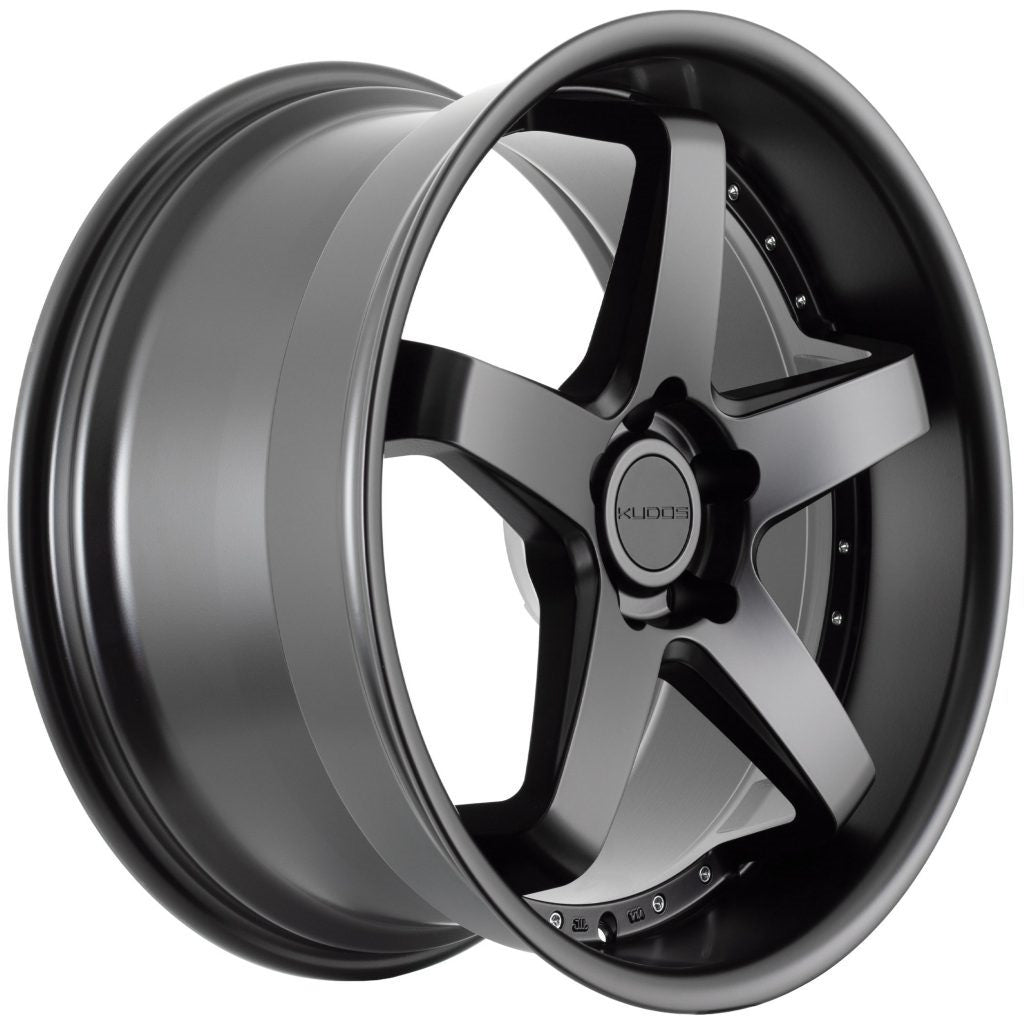 18X8 KUDOS BATHURST 5X120 40P SATIN BLACK - SET OF 4