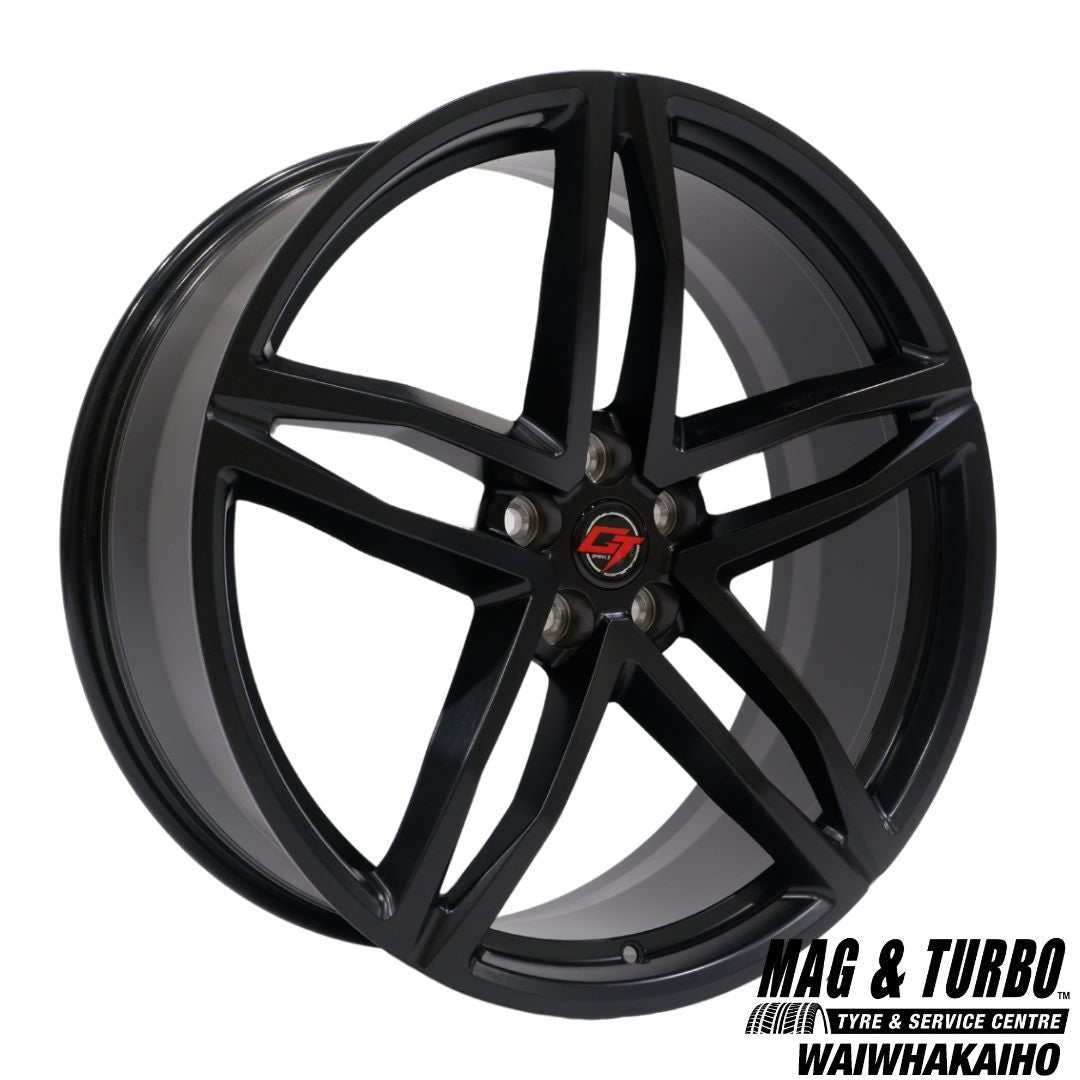 22X9 GT REAPER 5X114.3 38P 73.1 SATIN BLACK - SET OF 4