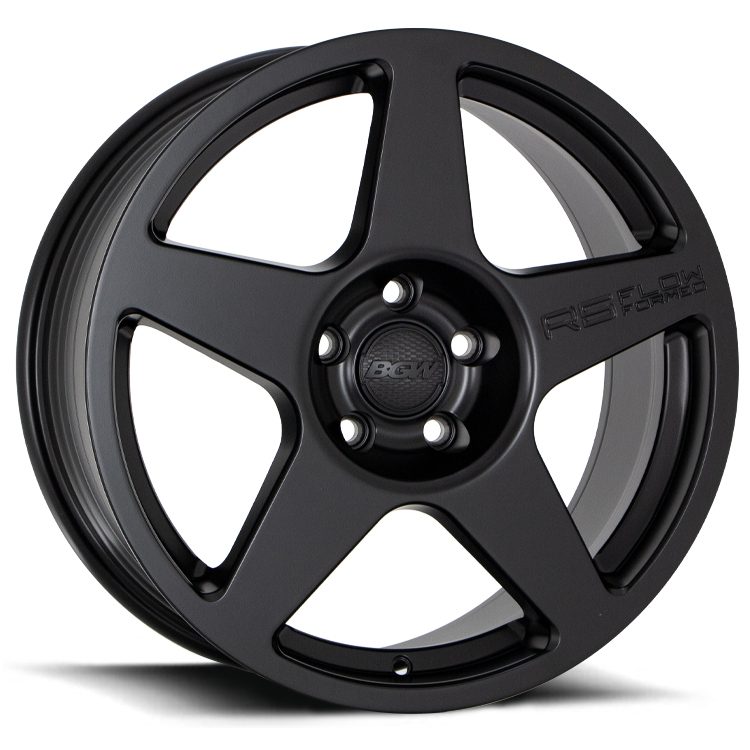 18X8.5 BGW R5 R-5 5X110 5X112 5X108 38P 73.1 MATT BLACK - SET OF 4