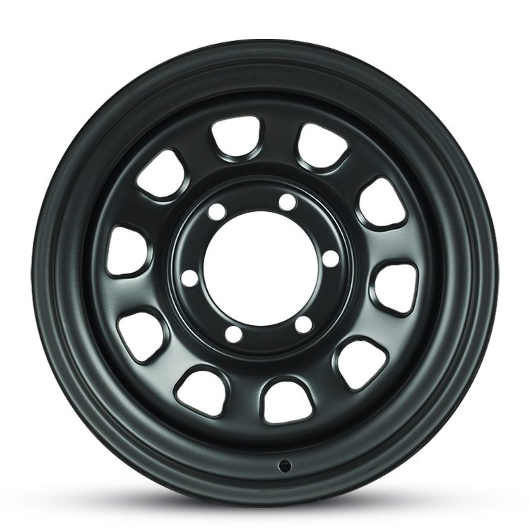 17X8 DTECH XT STEEL WHEELS - 6X139.7 12P - MATTE BLACK - MAG & TURBO - SET OF 4