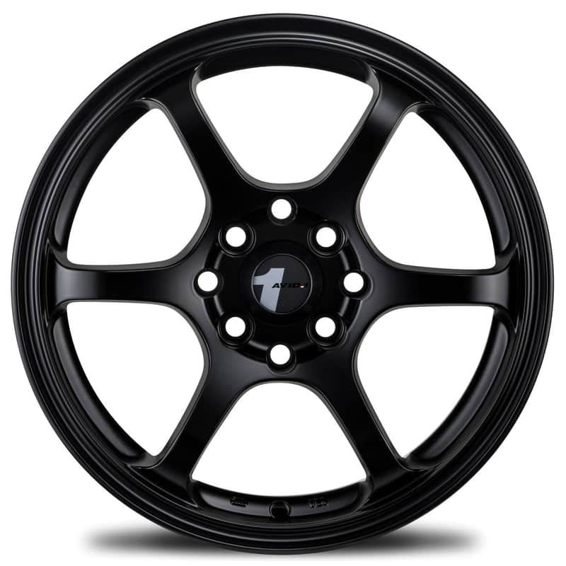18X8.5 NAVAD AVID-1 AV-26 AV26 5X114.3 35P SATIN BLACK - SET OF 4
