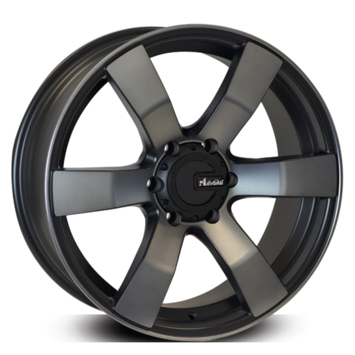 18X8 ADVANTI TYPHOON 30P 6X139.7 SATIN BLACK DARK TINT - SET OF 4 - MAG & TURBO