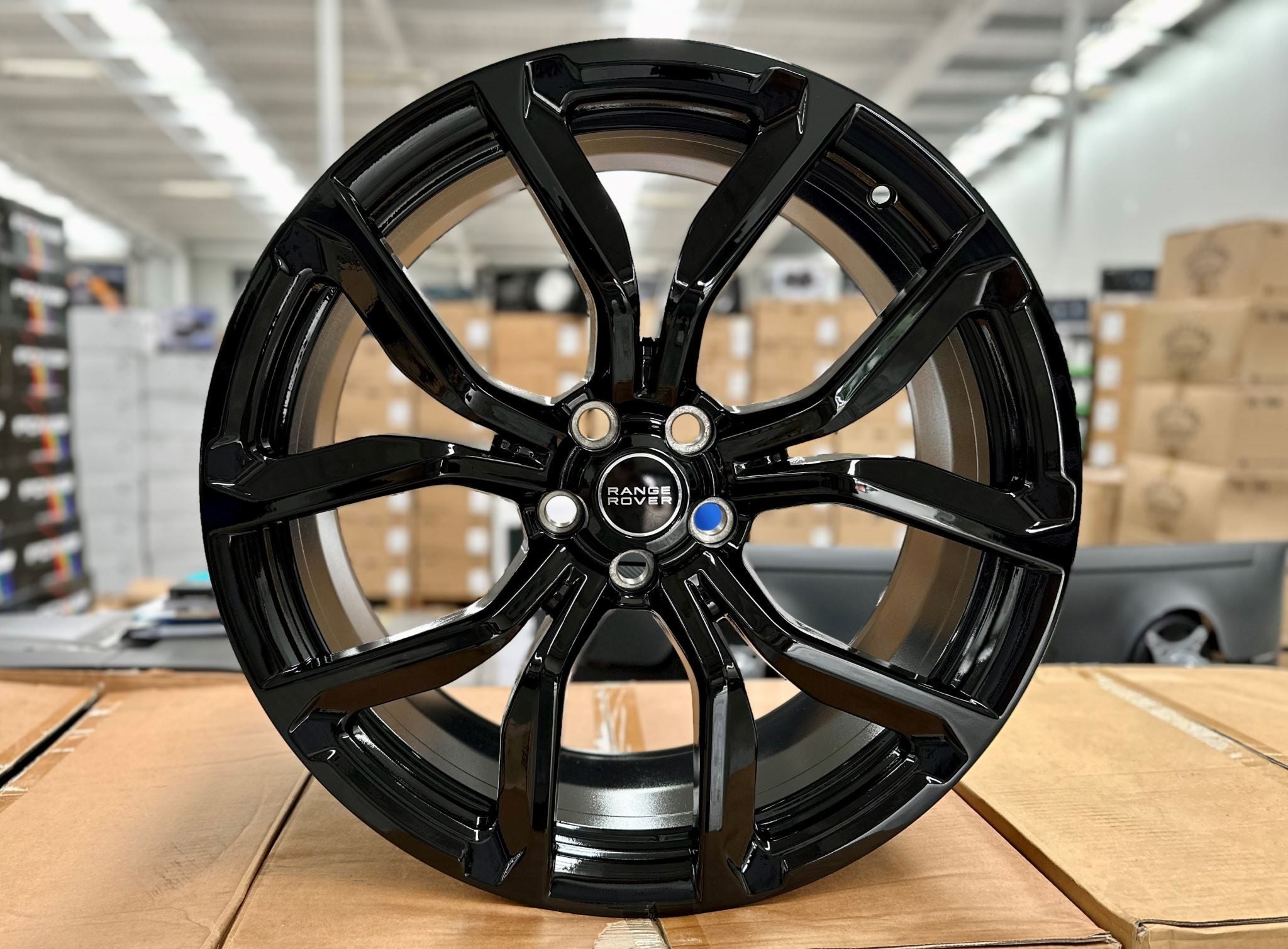 22X10 RANGE ROVER SVR P238A 5X120 45P 72.56 GLOSS BLACK - SET OF 4