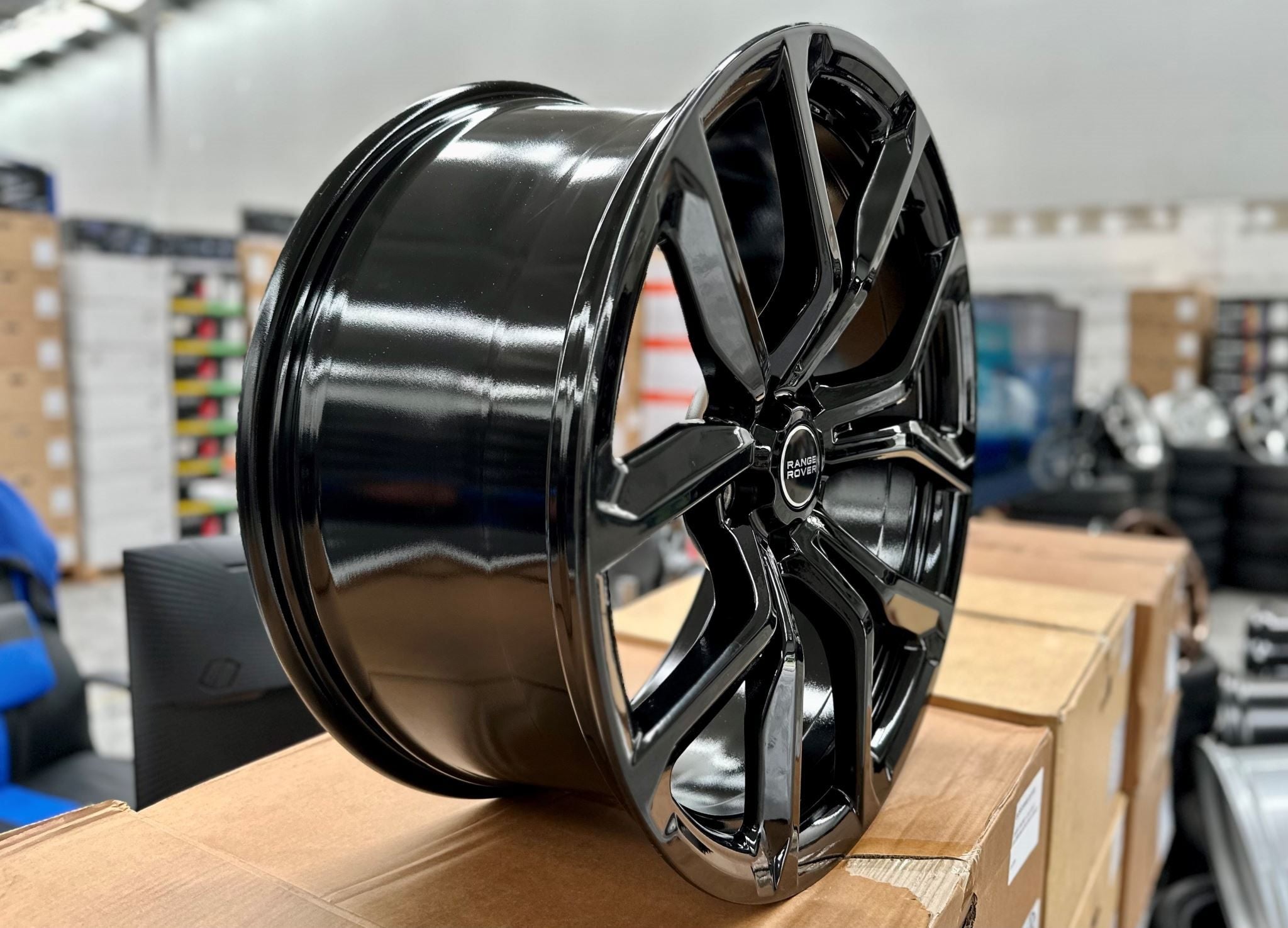 22X10 RANGE ROVER SVR P238A 5X120 45P 72.56 GLOSS BLACK - SET OF 4