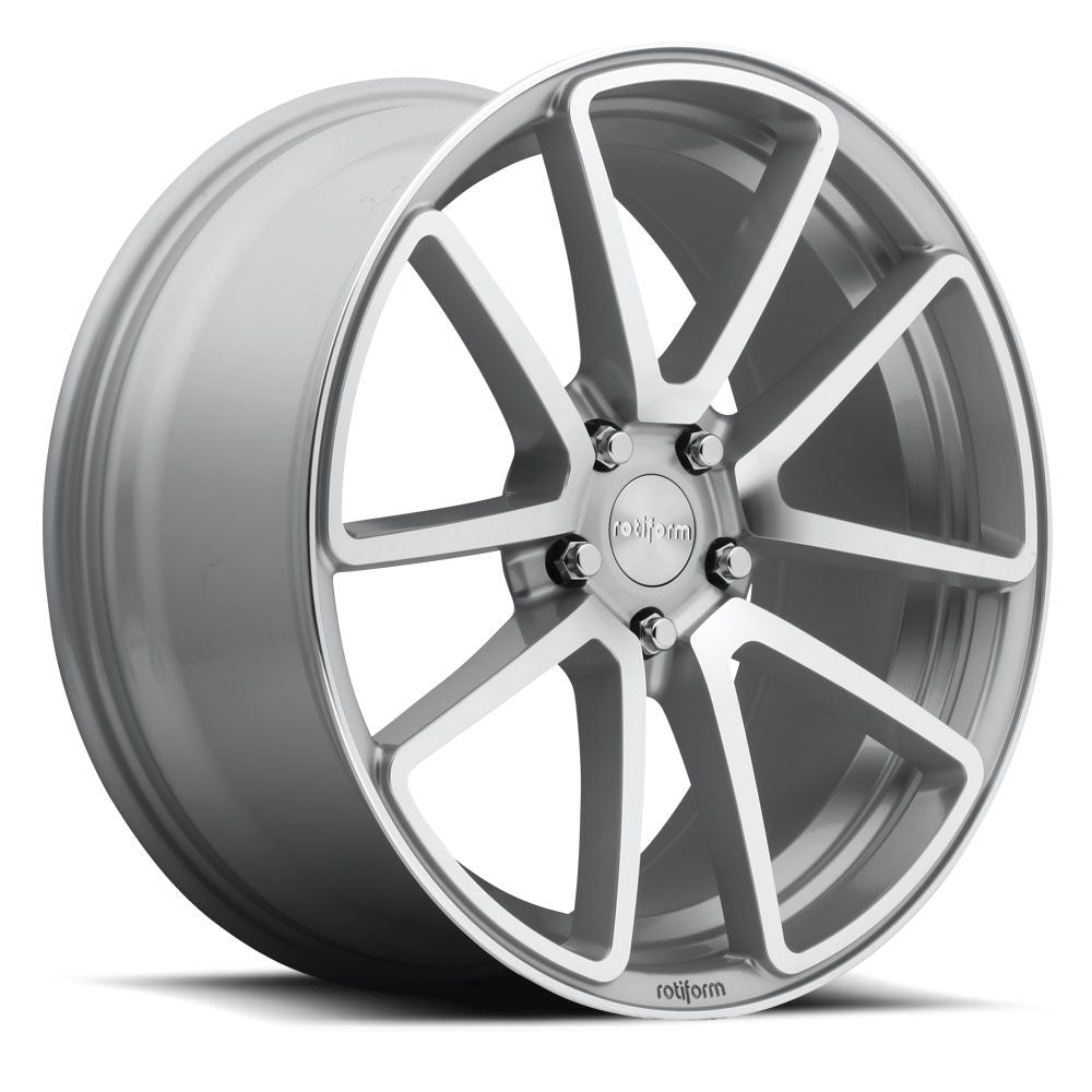 19X10 ROTIFORM SPF 5X114.3 5X112 40P SILVER MACHINE - SET OF 4