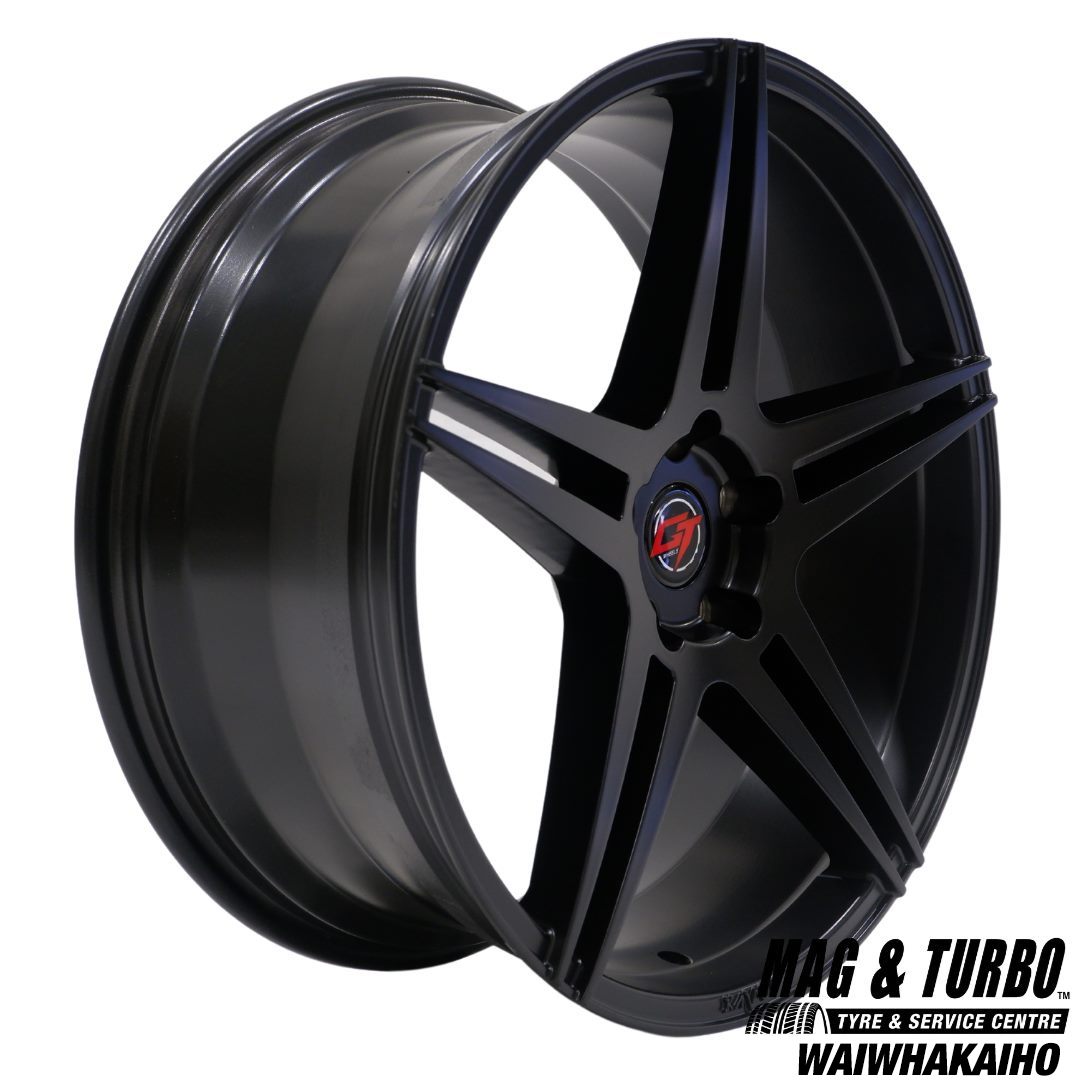20x8.5 GT DIVE 5X114.3 35P SATIN BLACK - SET OF 4