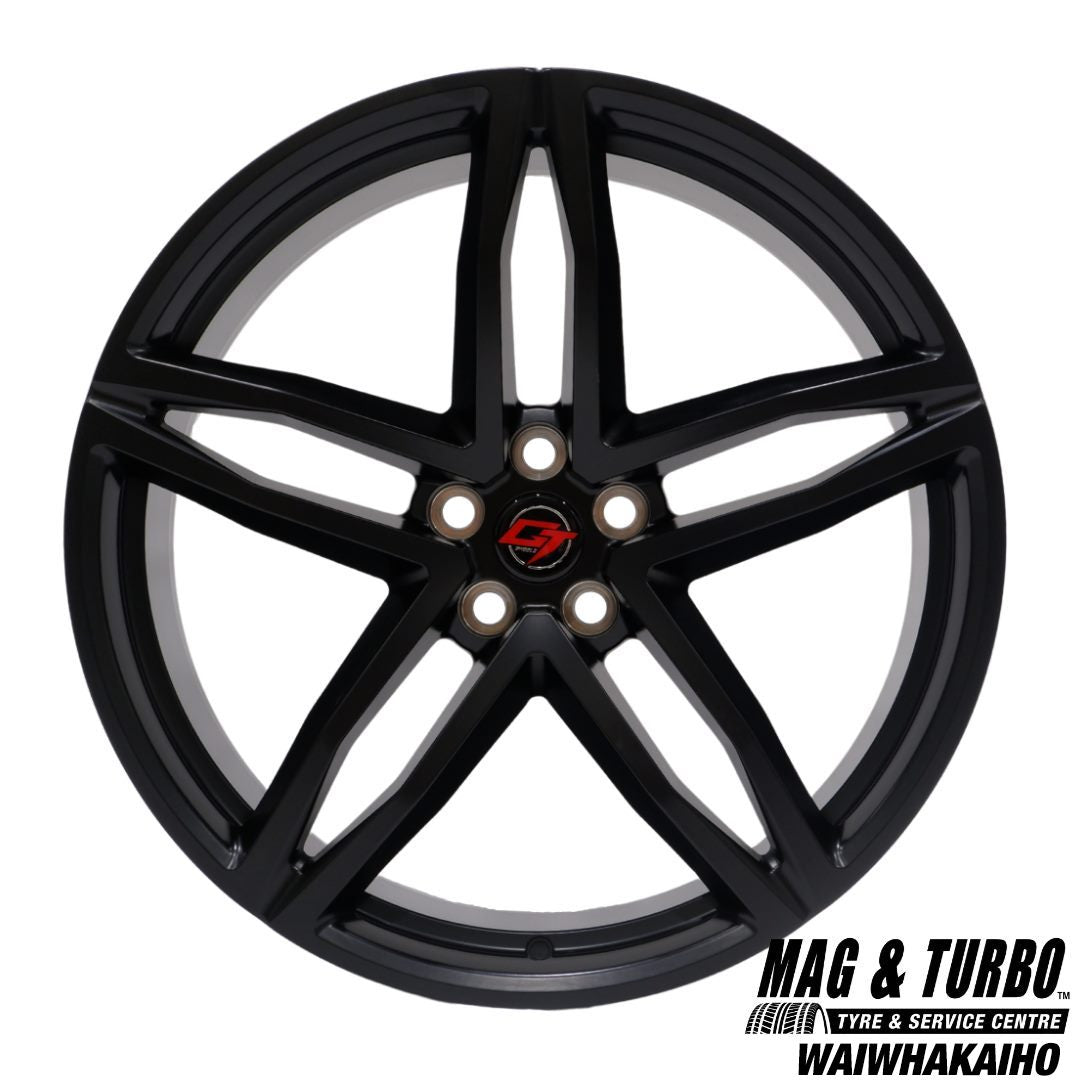 22X9 GT REAPER 5X114.3 38P 73.1 SATIN BLACK - SET OF 4