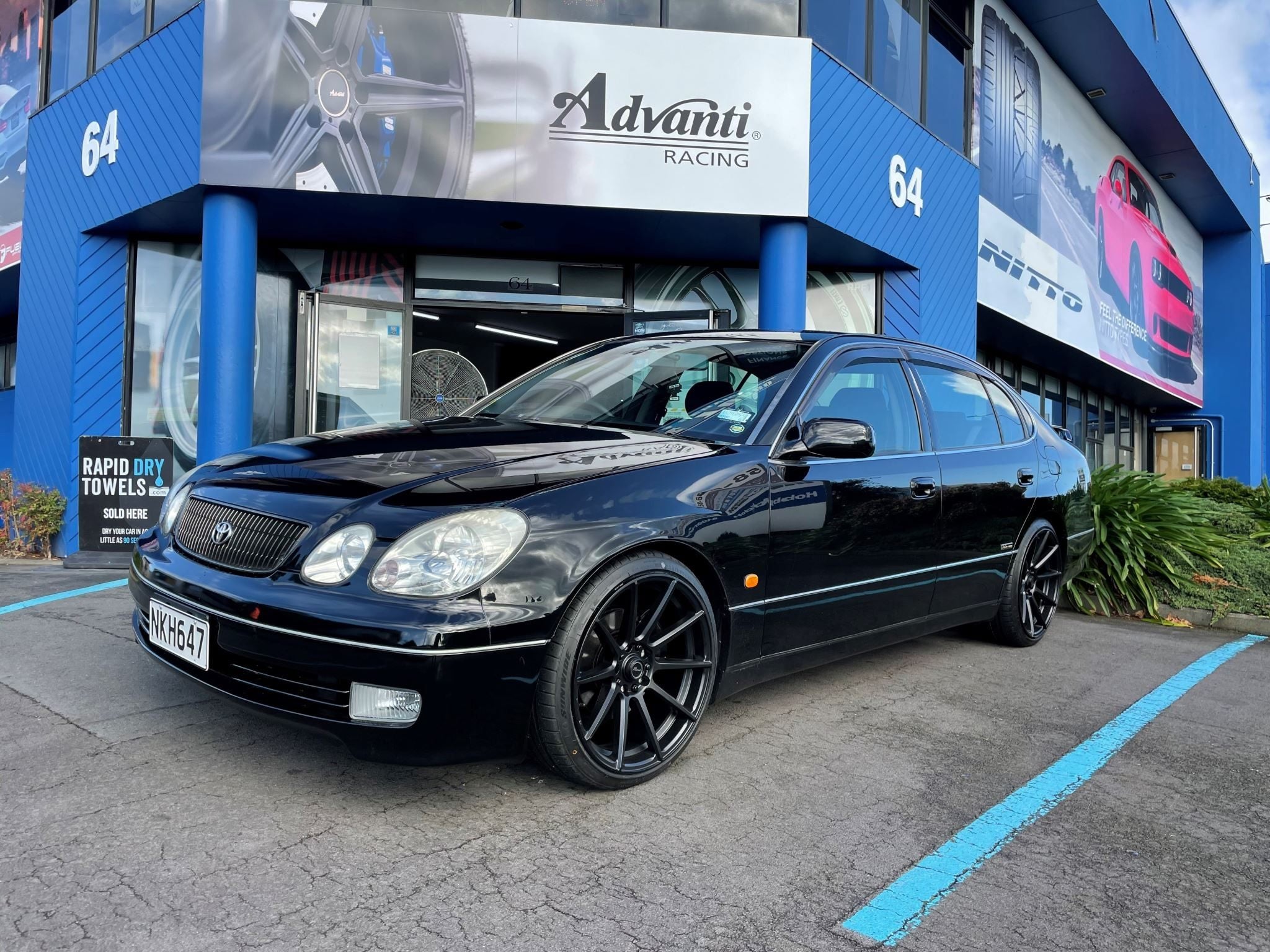 STAGGERED 19" MAGNUM 19X8.5 35P 19X8.5 38P 5X112 - SATIN BLACK - SET OF 4