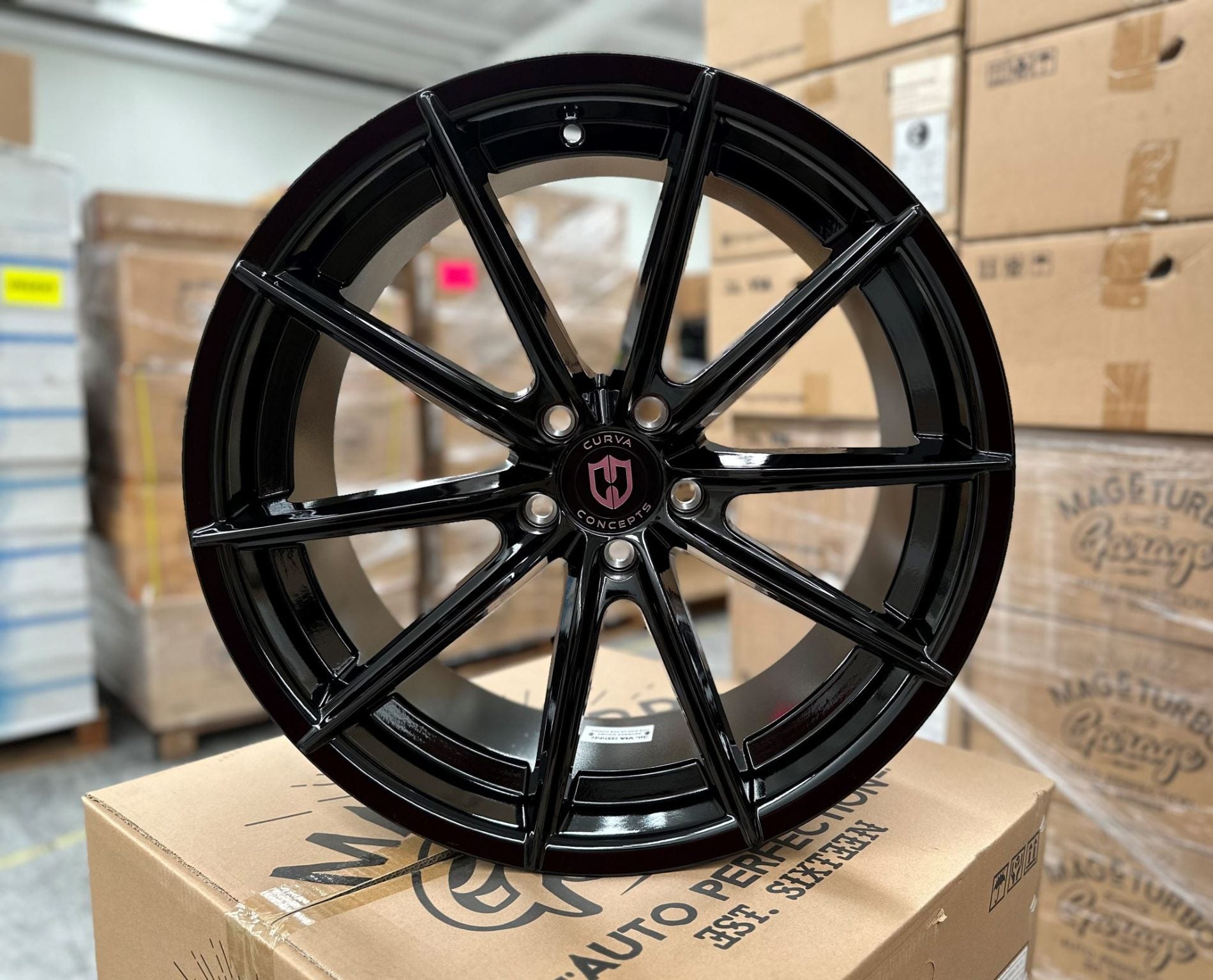 20X9 CURVA SINALOA 35P 5X114.3 GLOSS BLACK - FORGED - LIMITED EDITION - SET OF 4