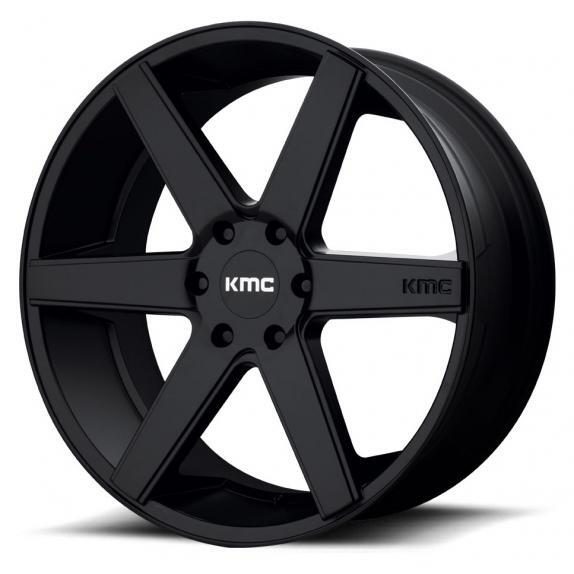 20X8.5 KMC DISTRICT KM704 WHEEL 6X139 38P MATTE BLACK - SET OF 4