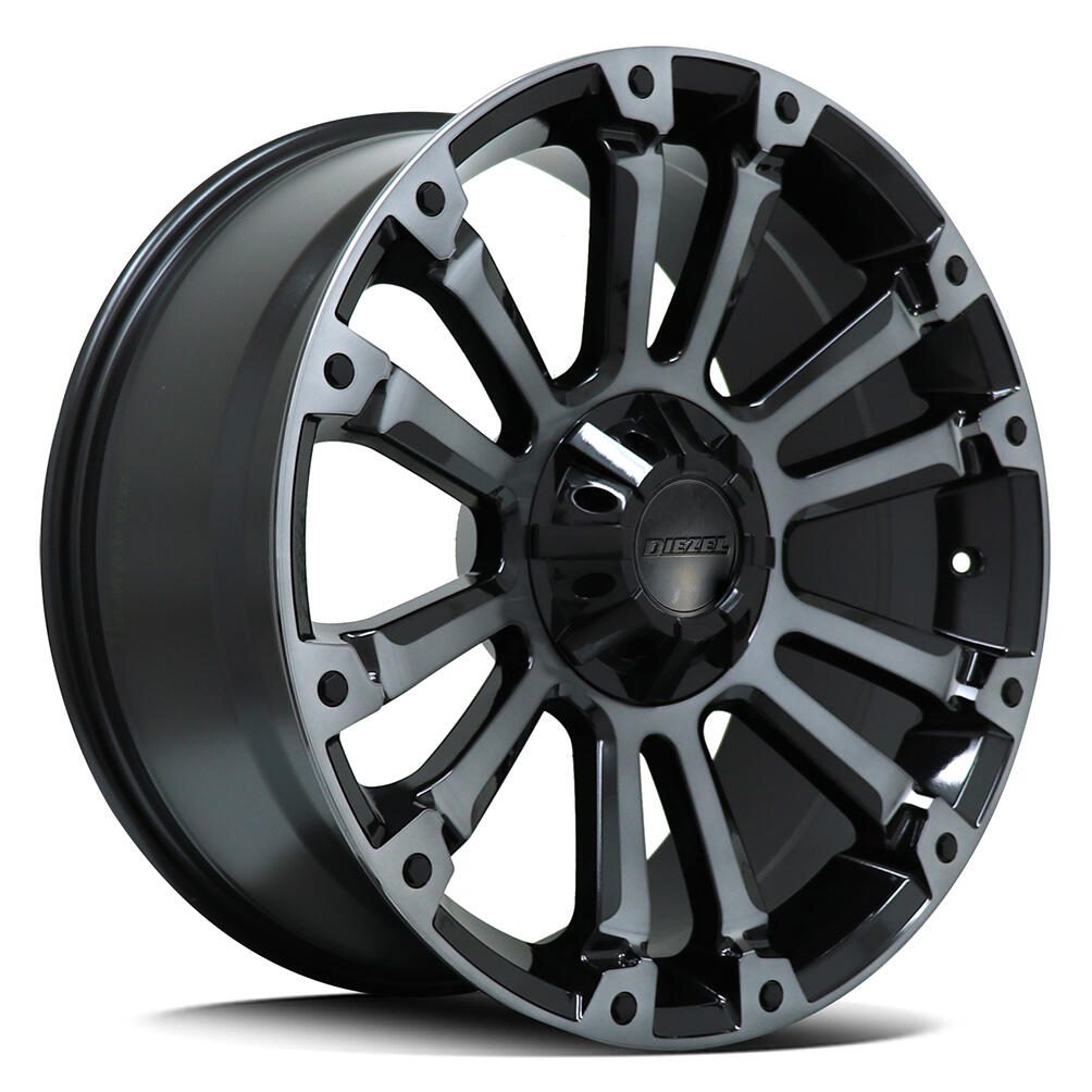20X9 DIEZEL FABIO 10P 6X139.7 106.1 GLOSS BLACK GREY TINT - SET OF 4