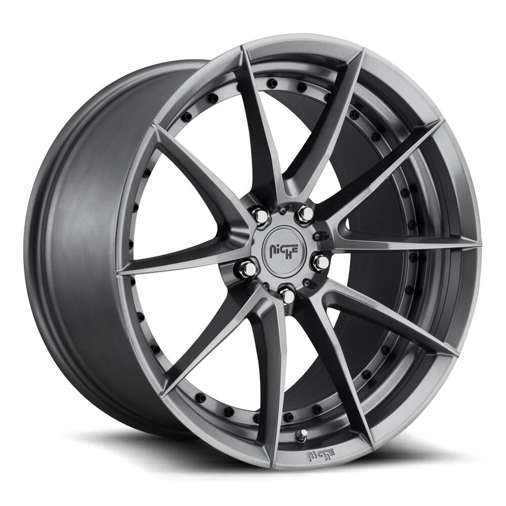 20X9 NICHE SECTOR M197 38 5X112 66.5 VL ANTHRACITE QL - SET OF 4