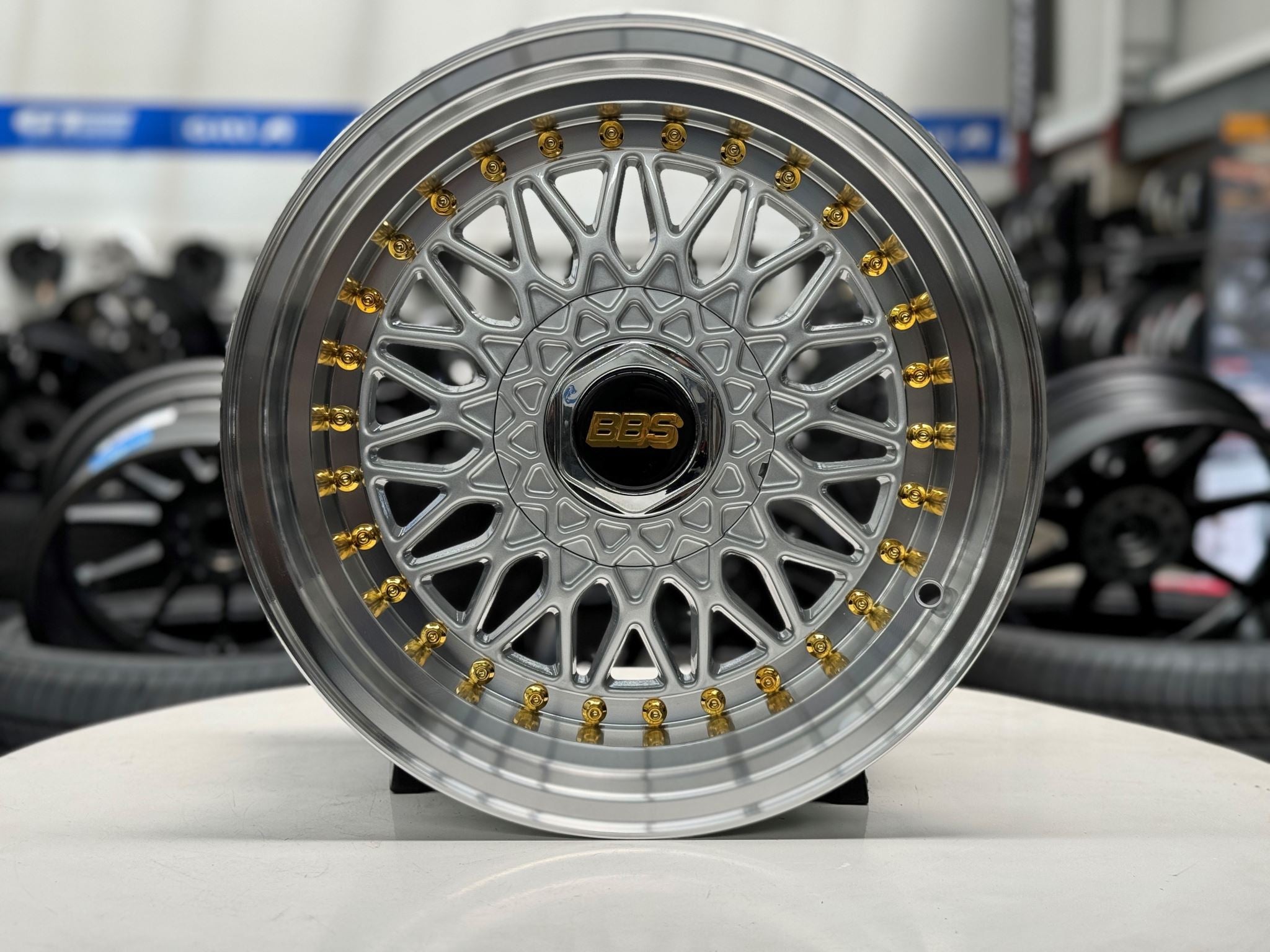 16X8 VORS VR3 BBS REP BASKET WEAVE 20P 4X100 4X114.3 73.1 SILVER - SET OF 4