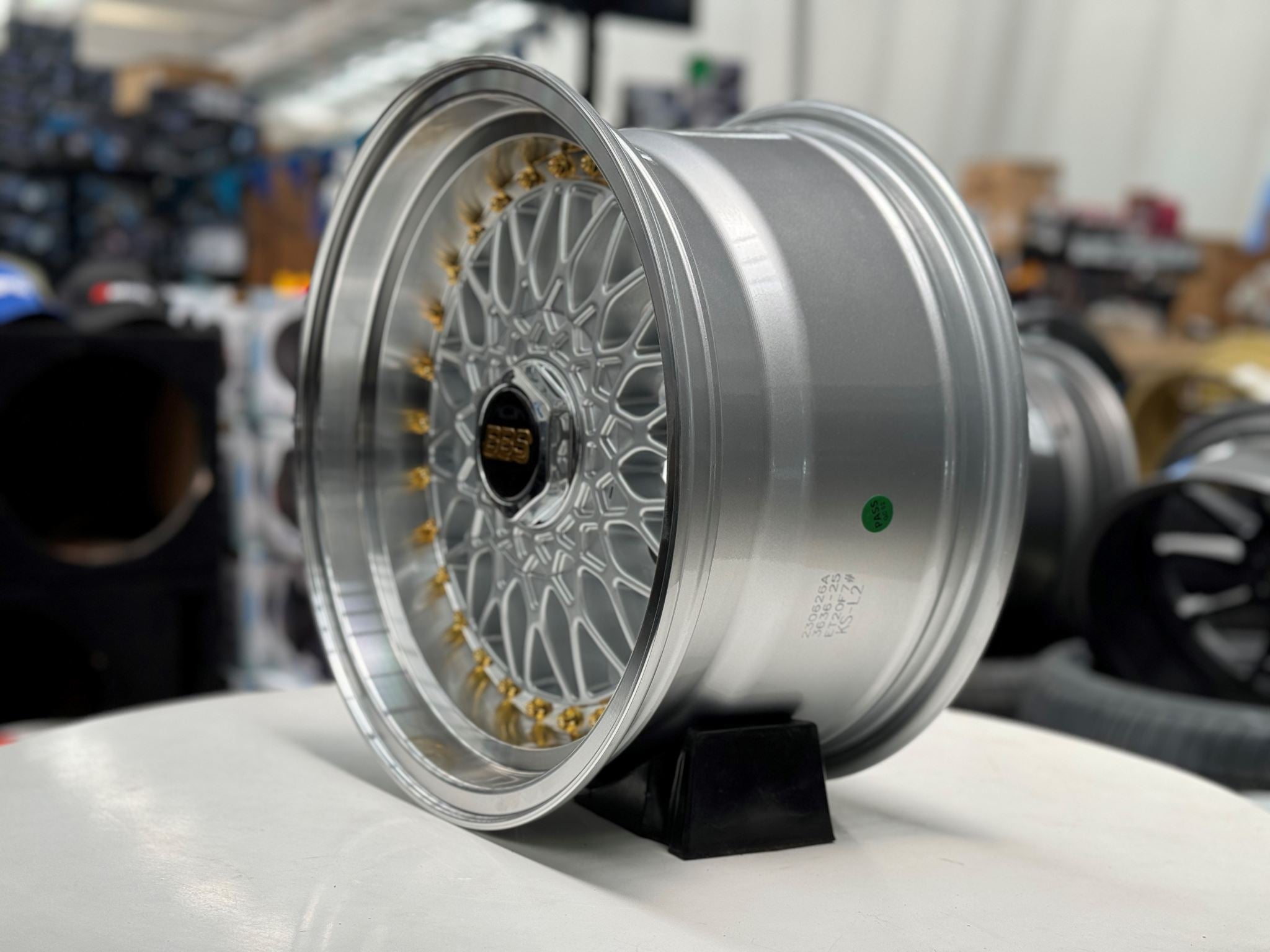 16X8 VORS VR3 BBS REP BASKET WEAVE 20P 4X100 4X114.3 73.1 SILVER - SET ...