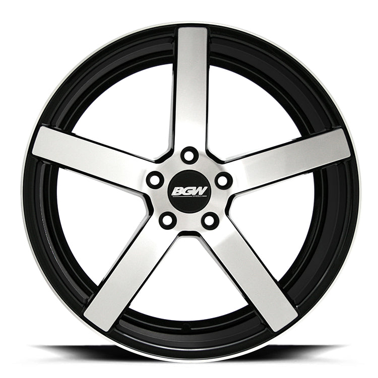 19X8.5 BGW TORQUE 35P 73.1 5X114.3 GLOSS BLACK MACHINED FACE GBMF - SET OF 4