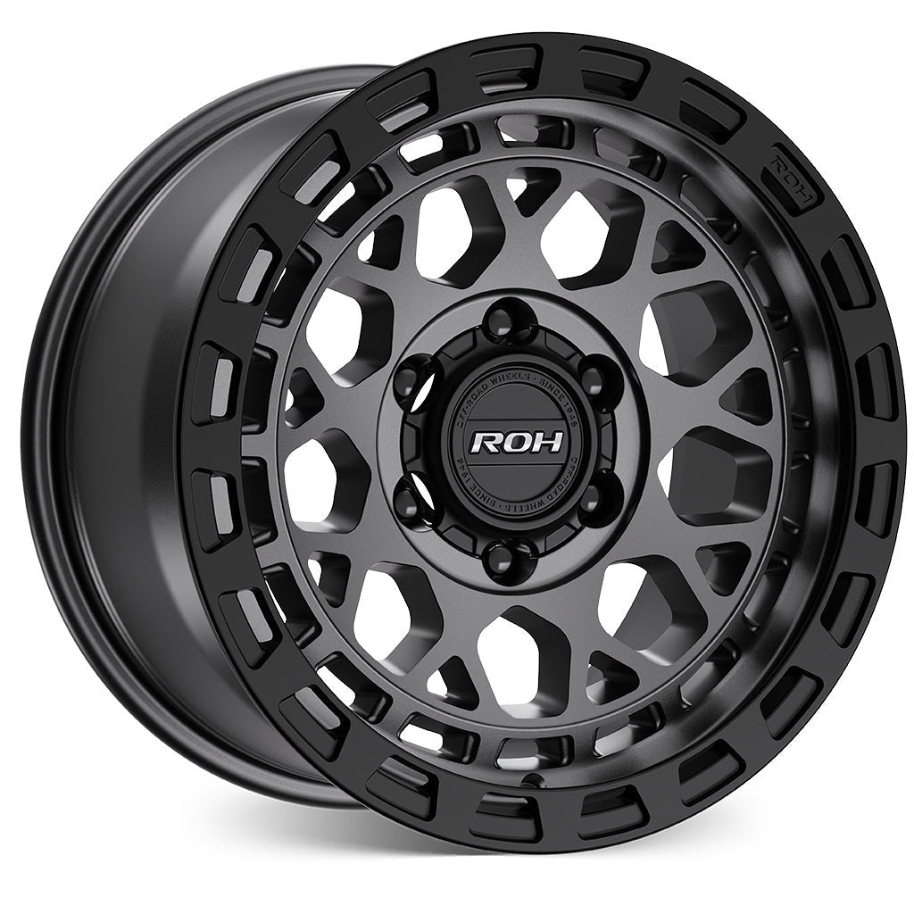 ROH Alloy ATLAS - Matt Gunmetal w/Matt Black Rim Edge