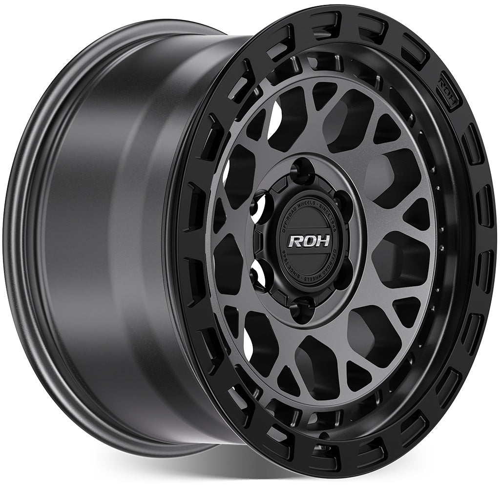 ROH Alloy ATLAS - Matt Gunmetal w/Matt Black Rim Edge