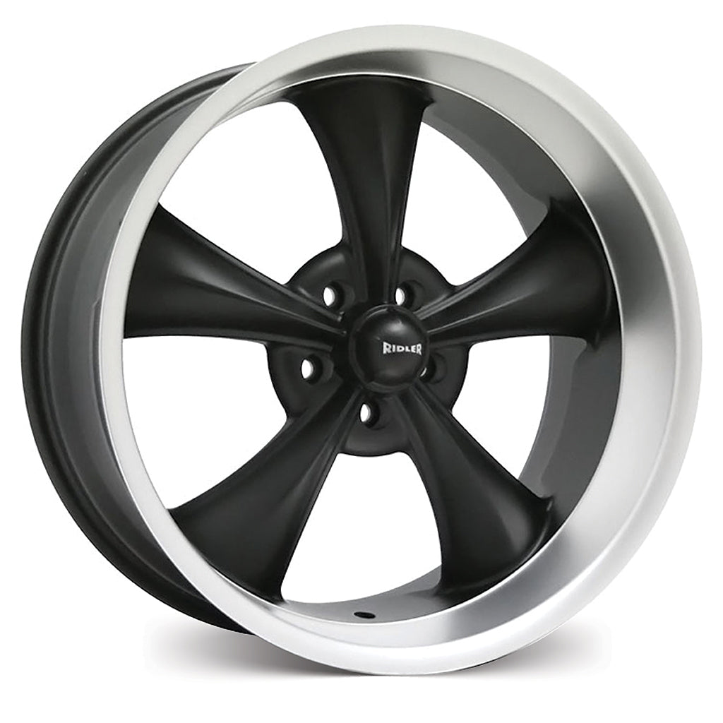 Ridler R695 - Matt Black w/Machined Lip