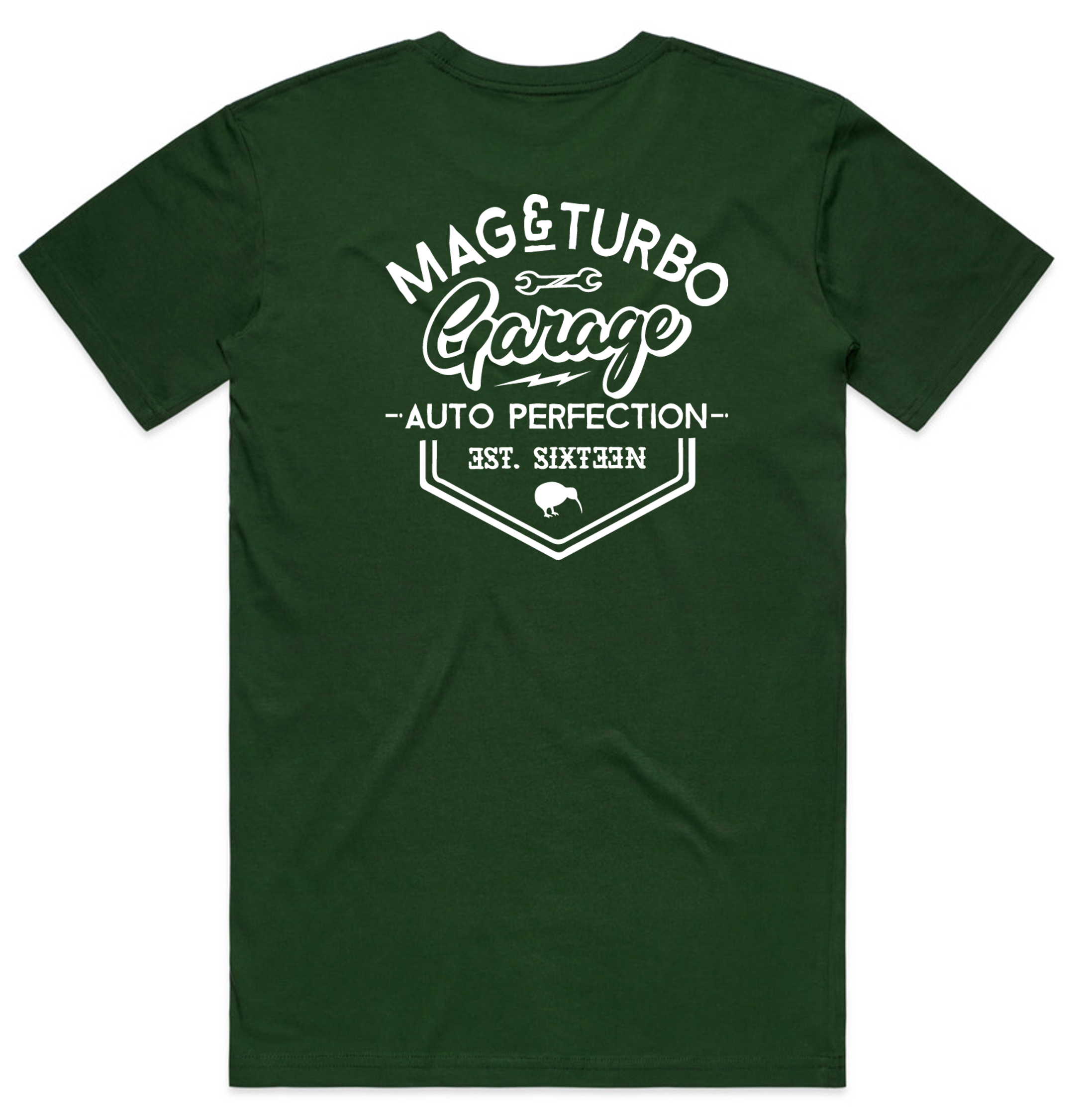 Mag and Turbo - Mens Staple Tee - Green