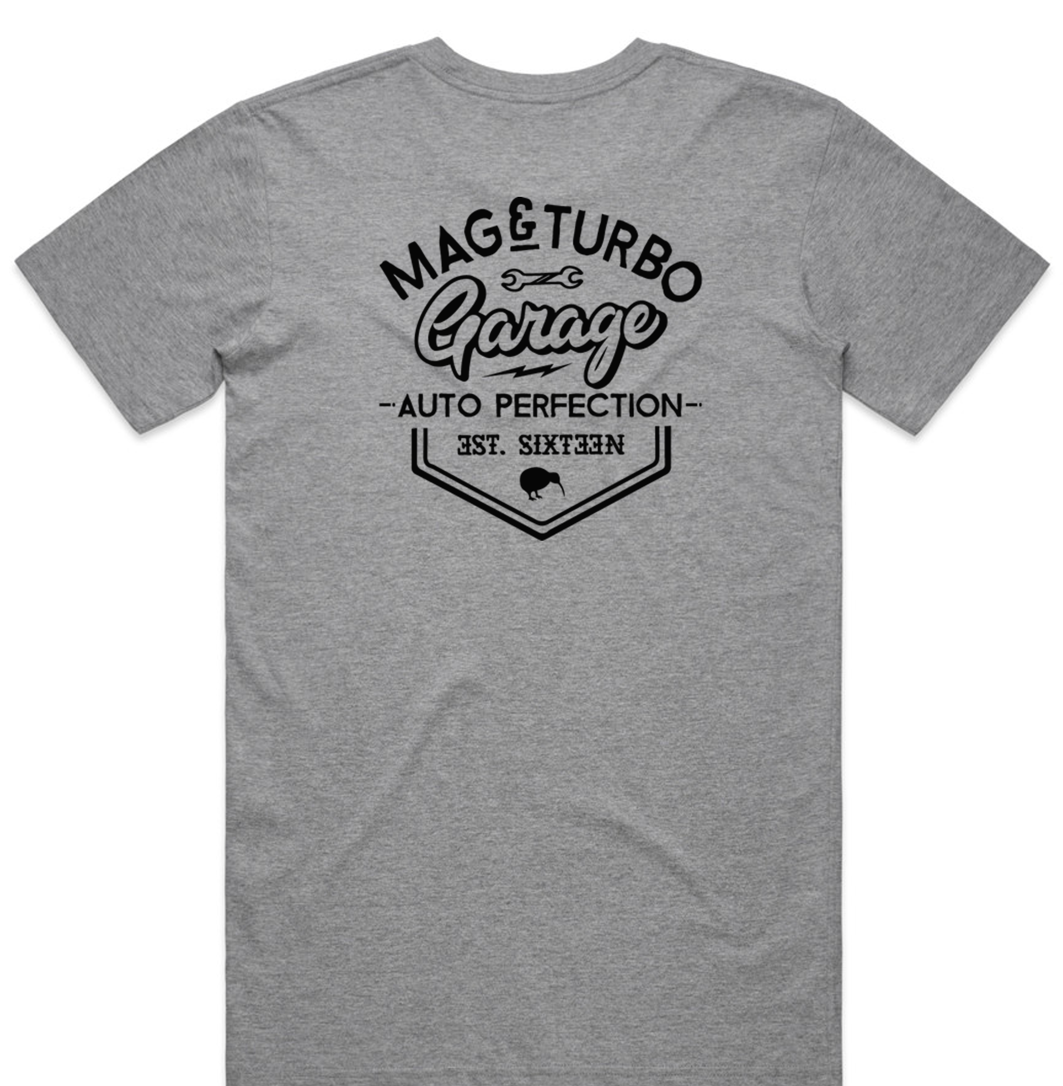 Mag and Turbo - Mens Staple Tee - Grey