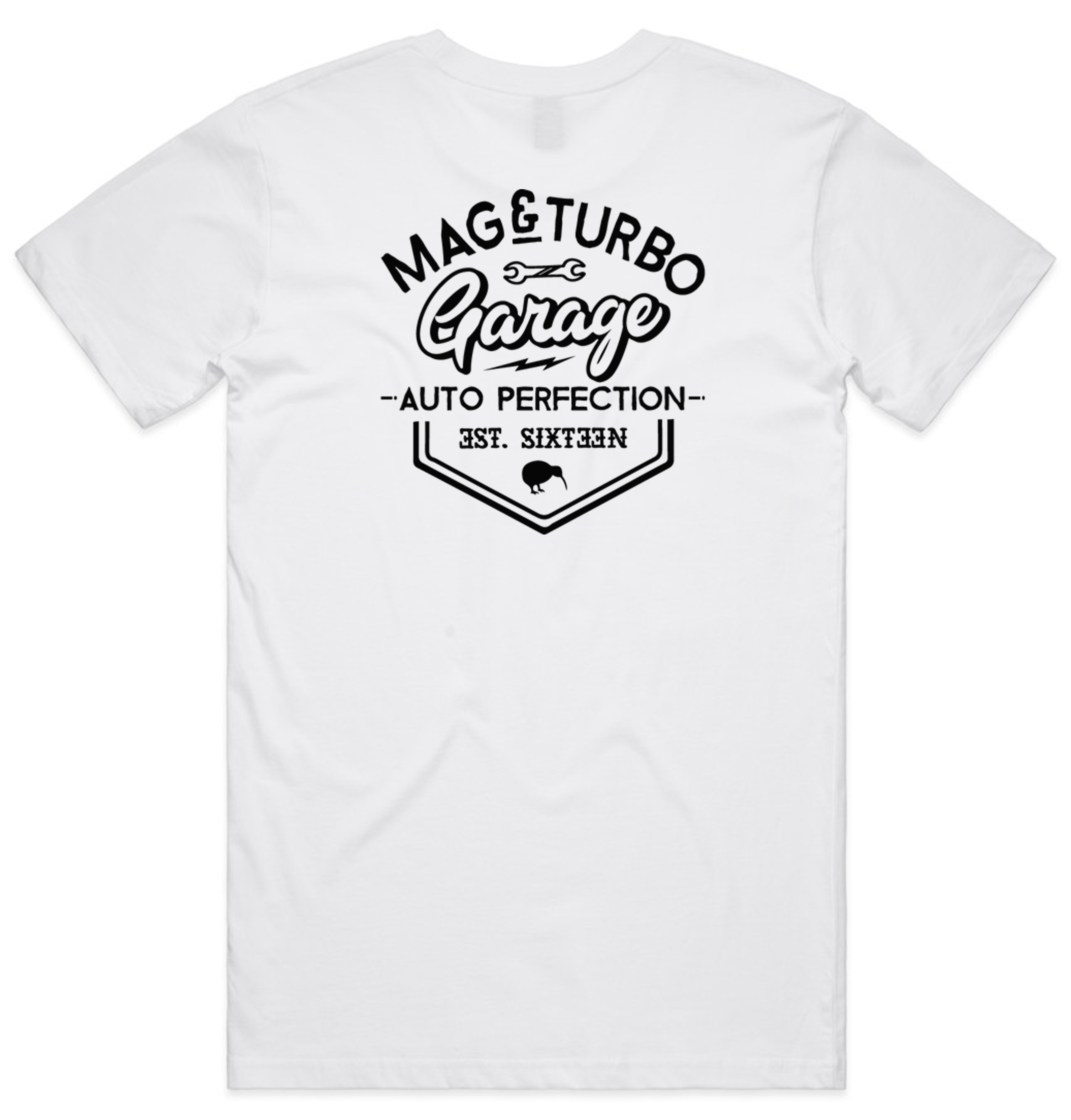 Mag and Turbo - Mens Staple Tee - White