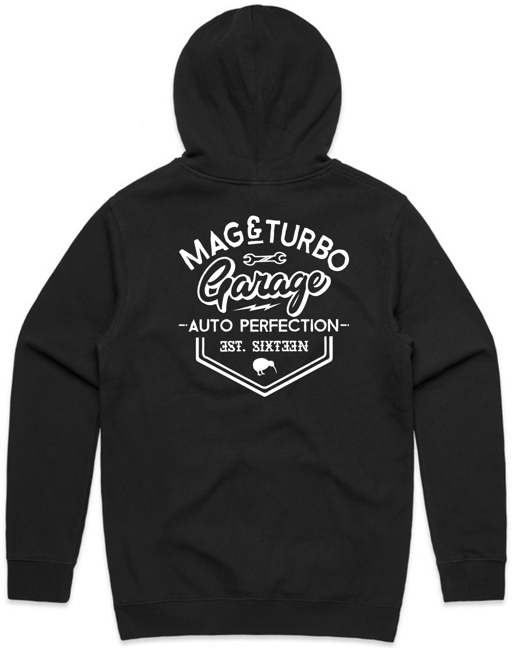 Mag and Turbo - AS Women's Stencil Hood - Black