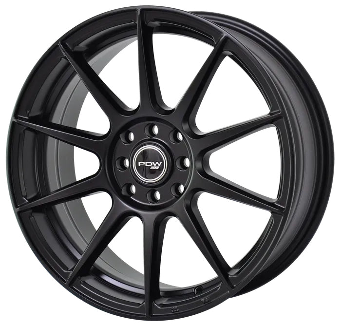 18x9 PDW Magnum 38p 73.1 5x112 5x114.3 73.1CB - Satin Black